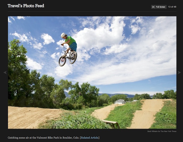 Boulder Cycling Culture Image featured on the new NY Times Travel Photo Feed